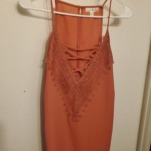 Nine Britton dark pink lace blouse